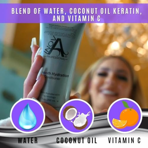 Inova Professional Silk Keratin Smooth Hydration Conditioner (3.4 Oz) White