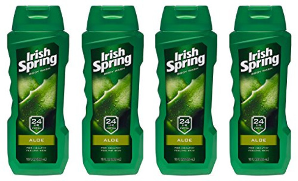 Irish Spring Body Wash Aloe Vera 18 Fl Oz (Pack Of 4)