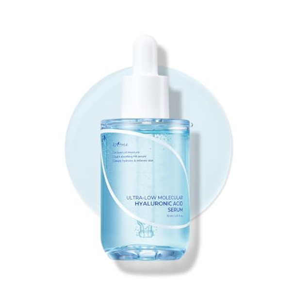Isntree Ultra-Low Molecular Hyaluronic Acid Serum 1.69 Fl.Oz Vegan Korean Skincare 14-Complex Hyaluronic Acid Deep Hydration Lightweight & Fast-Absorbing
