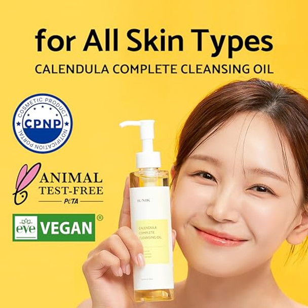 Iunik Centella Calming Moisture Daily Sunscreen Spf 50+ Pa++++ Matte & No White Cast Centella Asiatica W/ Calendula Cleansing Oil Kit