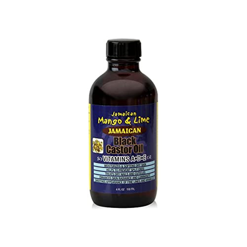 Jamaican Mango & Lime Vitamins A-D-E Black Castor Oil 4 Fl Oz.