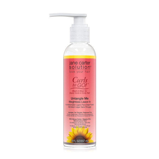 Jane Carter Solution Curls To Go Untangle Me Weightless Leave-In Conditioner (8Oz) - Nourishing Moisturizing No Buildup