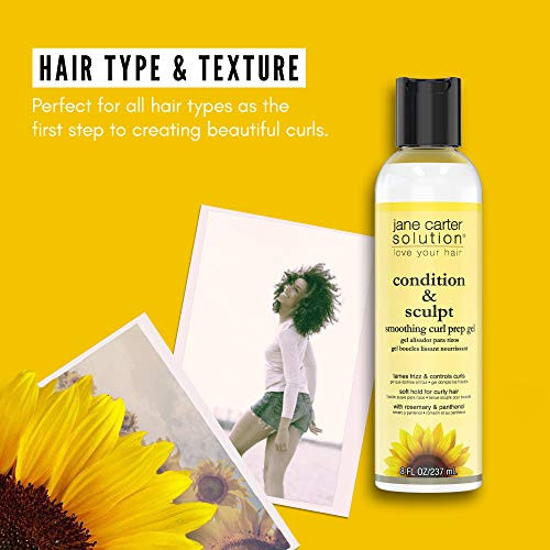 Jane Carter Solution Condition & Sculpt Smoothing Curl Prep Gel (8Oz) - Soft Hold Smoothing Moisturizing