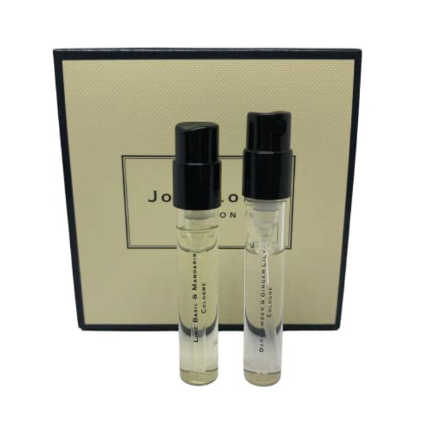 Jo Malone London Scent Pairing Duo Lime Basil & Mandarin + Dark Amber &Ginger Lily Sample Vial 0.05Oz