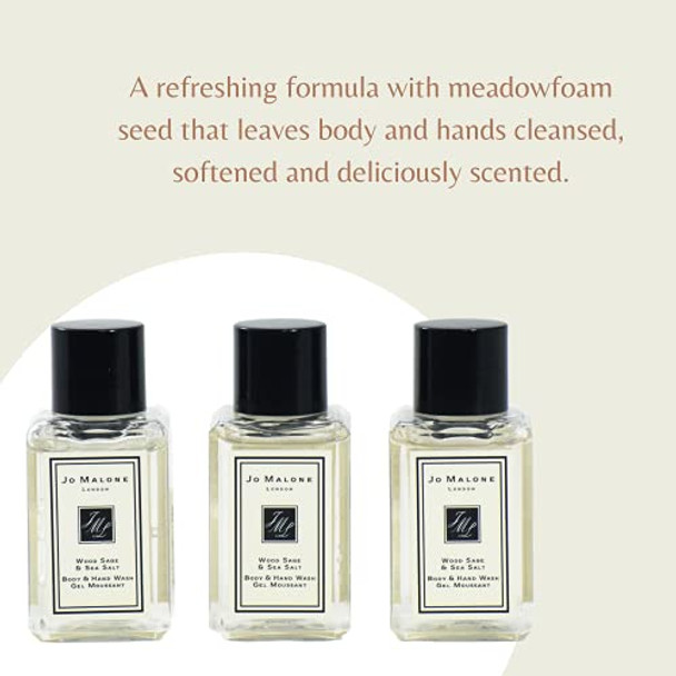 Jo Malone Wood Sage And Sea Salt Body And Hand Wash Trio Travel Size Set - 3 X 0.5 Oz