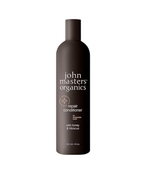 John Masters Organics Repair Conditioner For Damaged Hair 16 Oz 70% Organic Ingredients Organic Honey & Hibiscus Severely Damaged Hair Ultra Hydrating Silicone-