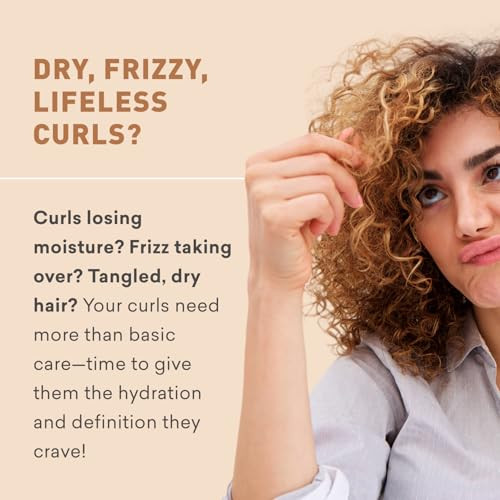 Just Nutritive Curly Hair Shampoo And Conditioner Set Sulfate- Hydrating Frizz Control Curl Enhancing Moisturizing Anti-Shrinkage Natural Hair Care For Curly Wavy Textured Hair 16 Oz Eac