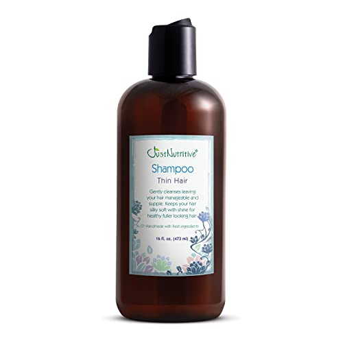 Just Nutritive Thin Hair Shampoo Visibly Thicker Appearance Natural Shampoo For Enhanced Volume 16 Fl Oz