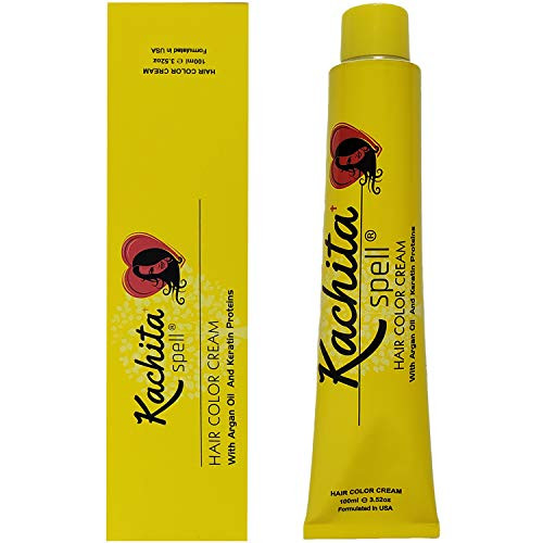 Kachita Spell Permanent Hair Dye Dark Blond Natural Ash 6.1 Kachita Spell 3.52 Oz 100 Ml Professional Hair Color Cream With Keratin And Argan Oil 100% Gray Coverage