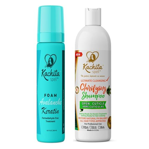 Kachita Spell Keratin Avalanche Foam Hair Straightening Treatment Kit Clarify Formaldehyde- Mousse Foam Type Safe And Effective Hair Premanent Treatment