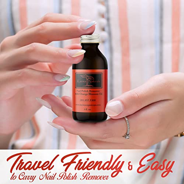 Karma Organic Nail Polish Remover & Nails Deep Nutrition Bundle – Naturals Orange Blossom Nail Polish Remover (4Fl-Oz) Deep Nutrition Nails Strengthener (0.43Fl-Oz)