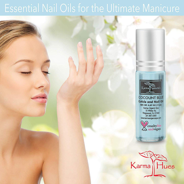 Karma Organic Coconut Cuticle Oil - Vitamin E Enriched Treatment For Moisture And Softness - Manicure Nail And Skin Care Nourish Soothe & Moisturize Cruelty 100% Pure