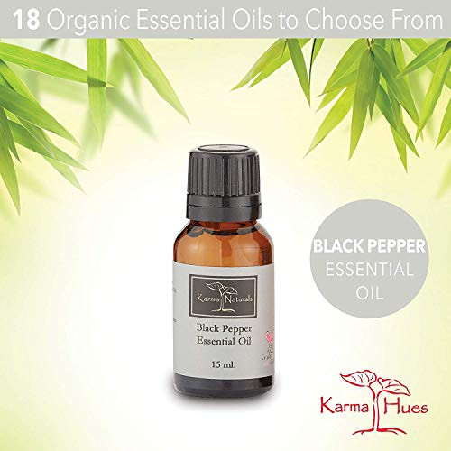 Karma Organic'S Black Pepper Essential Oil 100% Pure And Natural (15Ml)