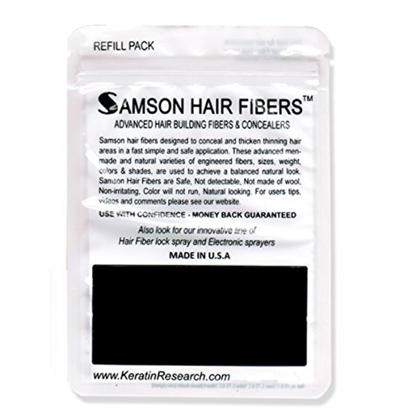 Keratin Research Black 100 Grams Super Size Original Samson Hair Building Fibers Refill For All Brands