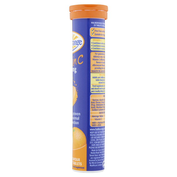 Haliborange Orange Effervescent Vitamin C Tablets, 20-Count