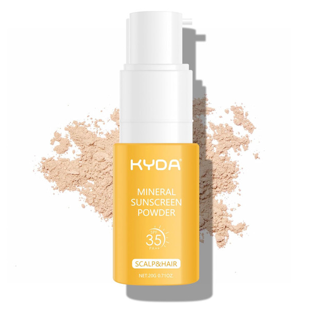 Kyda Mineral Dry Shampoo Powder Spf 35 Pa++ Scalp Sunscreen For Scalp And Hair Lightweight Non-Greasy For All Hair Colors And Types #01 0.71 Oz.