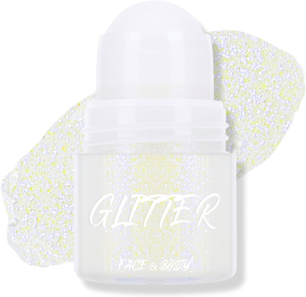 Kyda Roll-On Body Glitter Stick Chunky Glitter Gel For Face Body Hair Sparkling Mermaid Chameleon Sequins Paint Jelly Multiuse Makeup Glitter Gel Multicolor 03
