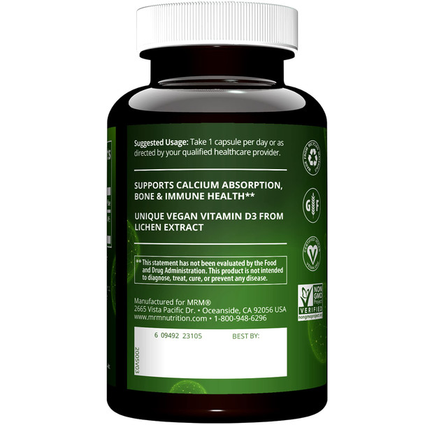 MRM Vegan Vitamin D3 2500 IU - 60 Capsules