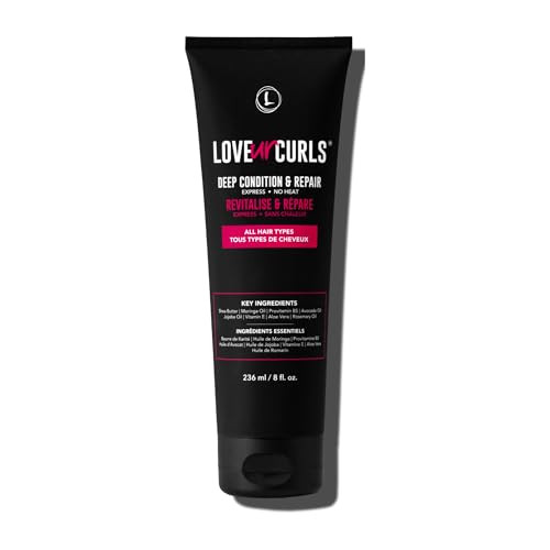 Love Ur Curls - Deep Conditioner & Repair Moisturizing Treatment Repairs Dry Damaged Hair For All Hair Types Vegan 236Ml