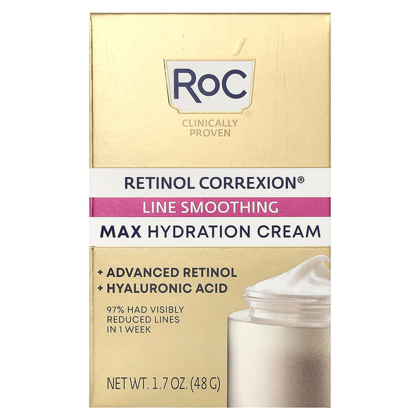 Roc Retinol Correxion Max Daily Hydration Anti Aging Cream with Hyaluronic Acid 1.7 oz