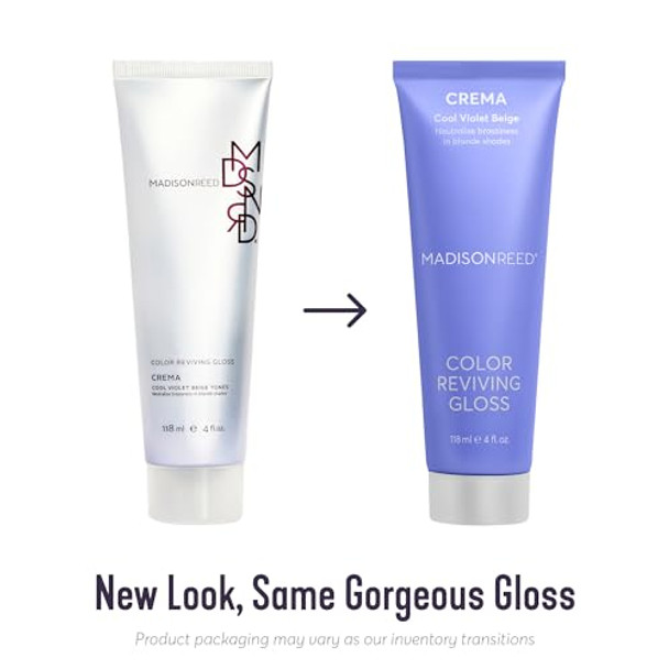 Madison Reed Color Reviving Gloss Crema - Blonde Semi-Permanent Hair Dye Enhances Hair Color & Corrects Tone Adds Brilliant Shine Keratin & Argan Oil 4 Fl Oz (118 Ml)