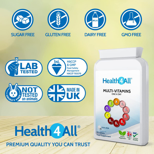 Health4All Multivitamins One A Day 360 Tablets Made In The Uk