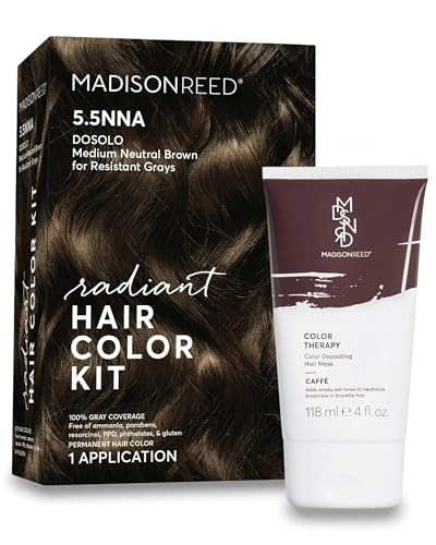 Madison Reed Radiant Refresh Hair Color Bundle - Radiant Hair Color Kit In Dosolo Brown - 5.5Nna And Color Therapy In Caffe