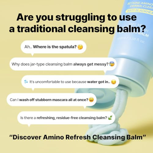 Make P:Rem Safe Me. Amino Refresh Cleansing Balm Gentle Makeup Remover For Deep Cleansing Removes Blackheads Eye-Safe Cleanser Korean Skin Care 3.38 Fl Oz 100Ml