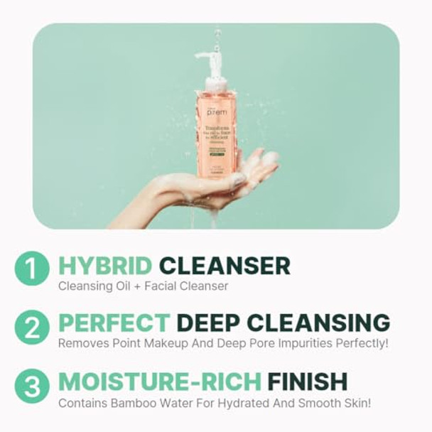 Make P:Rem Safe Me. Oil To Foam Cleanser Korean Face Wash Gentle Transforming Makeup Remover For Sensitive Skin 6.76 Fl Oz 200Ml