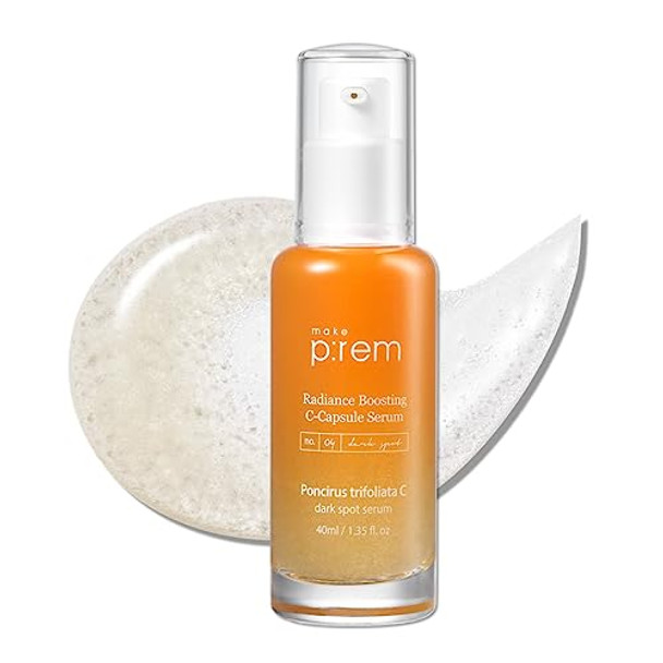 [Make P:Rem] Poncirus Trifoliata C Dark Spot Serum Skin Clearing Serum Uneven Skin Tone Treatment Vitamin Serum C Face 40Ml 1.35 Fl.Oz. Make P:Rem