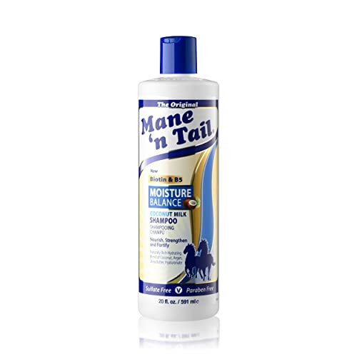 Mane 'N Tail Moisture Balance Shampoo With Coconut Milk & Biotin (20 Oz) Sulfate- Paraben- Vegan Formula For Healthy Hair & Scalp