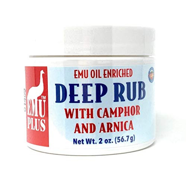 Montana Emu Ranch - Emuplus Deep Rub With Camphor And Arnica 2 Ounce Jar - Made With 100% Pure Emu Oil - Formulated For Older Active Athletes