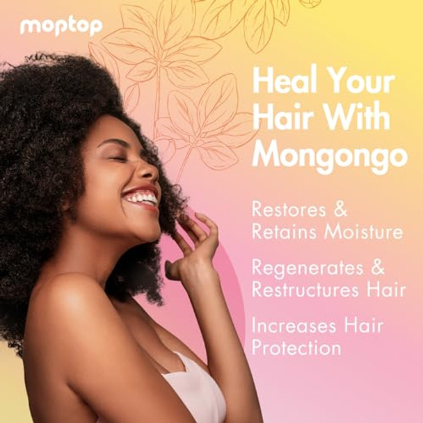 Moptop Mongongo Oil – Curly Hair Oil To Eliminate Flakes & Crunch Moisturize & Nourish Dry Hair Soothe The Scalp Sulfate & Paraben Hair Care (Kumquat Essence 4Oz)