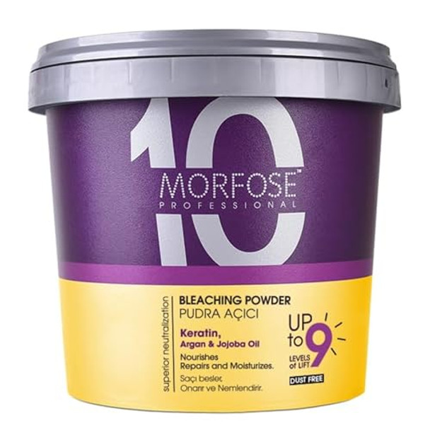 Morfose 10 Hair Bleaching Powder-Blue Up To 9 Tone 21.16 Oz