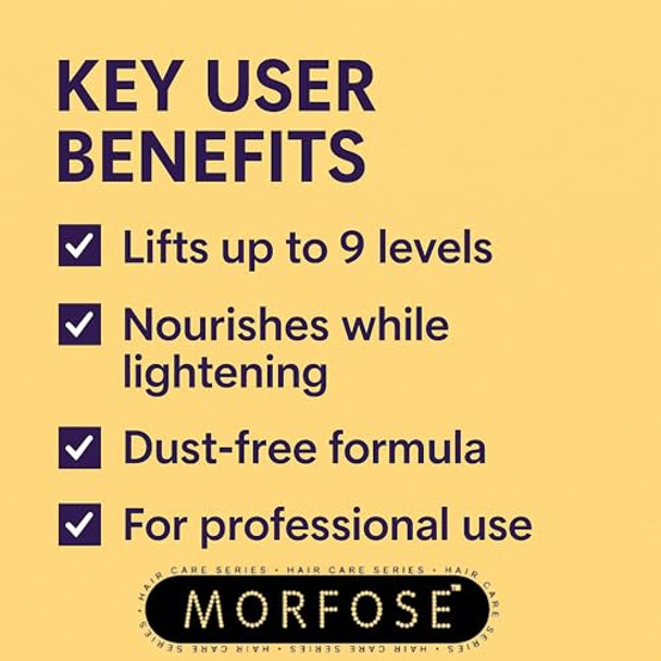 Morfose 10 Hair Bleaching Powder-Blue Up To 9 Tone 21.16 Oz