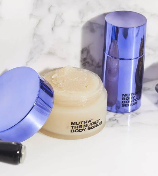 Mutha Summer Body Bundle - Body Scrub170 Ml Body Contour Serum 100 Ml And Body Oil 100 Ml + Bonus Sicilian Tangerine Body Cream 30 Ml Clear