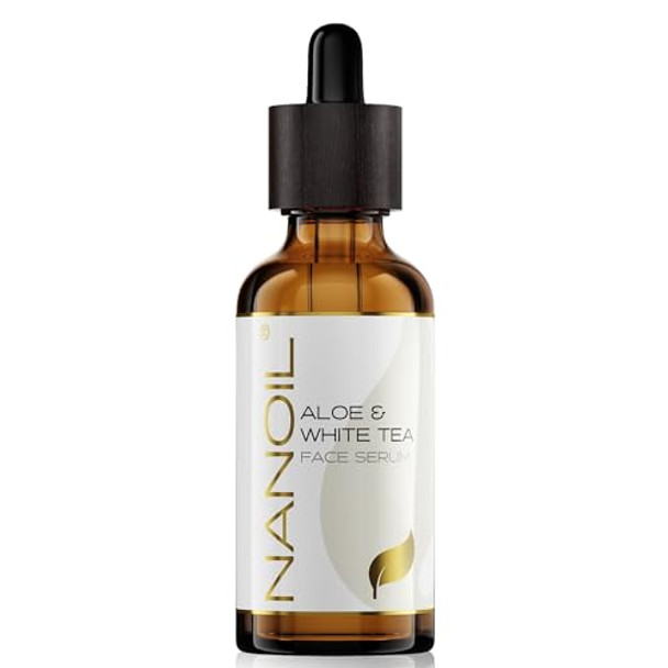 Nanoil Aloe & White Tea Face Serum 50Ml - Nourishing Revitalizing Age-Defying Face Serum With Aloe & White Tea