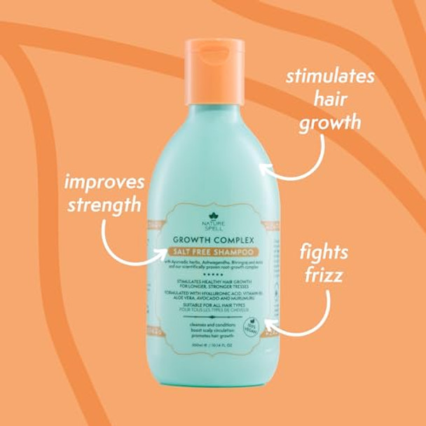 Nature Spell Growth Complex Hair Care Set Of 5 With Shampoo And Conditioner Hair Growth Oil Hair Mask And Rosemary Leave - In Conditioner Salt & Sulphate Vegan