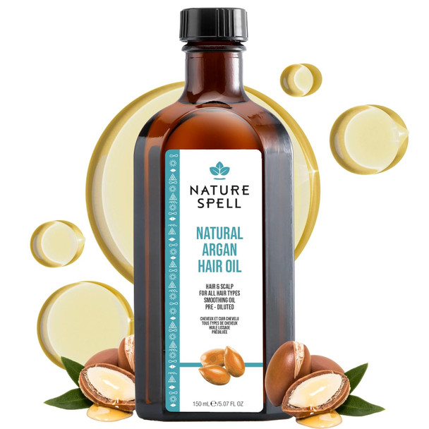 Nature Spell Argan Oil For Hair & Body Targets Split Ends & Reduces Appearance Of Scars 5.07 Fl Oz