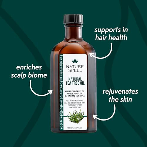 Nature Spell Tea Tree Oil For Hair Pre-Diluted Scalp Oil For Itch Relief Dandruff Control And Scalp Clarity Soothing & Nourishing Multipurpose Use For All Hair Types Vegan 5.07 Fl Oz