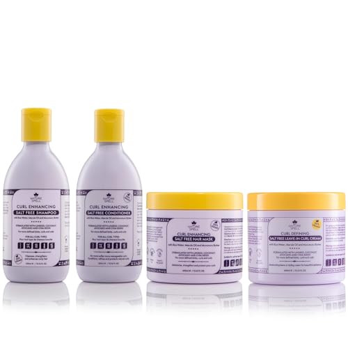 Nature Spell Curl Enhancing Haircare Collection Includes Shampoo And Conditioner Hair Mask & Leave-In Curl Cream Nourishes & Strengthens Hair 4 Products
