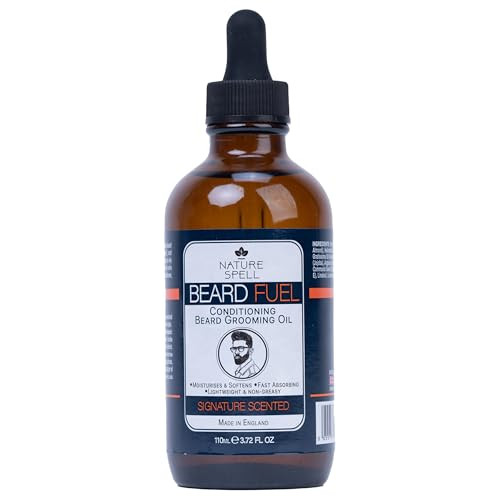 Nature Spell Beard Growth Oil For Men Promotes Thicker Fuller Facial Hair With Argan Jojoba & Castor Oils Xl 3.72 Fl Oz