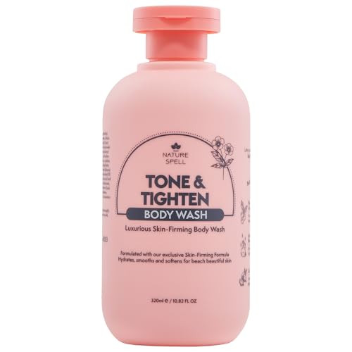 Nature Spell Tone & Tightening Body Wash Firming Shower Gel For Skin Elasticity Infused With Hyaluronic Acid Plant Collagen And Ginseng For All Skin Types No Sls Vegan 10.8 Fl Oz