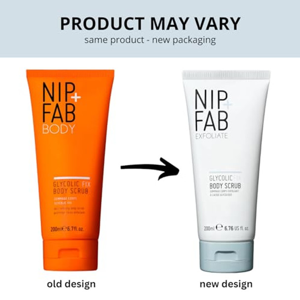 Nip+Fab Glycolic Fix Body Scrub 6.70 Fl Oz With Glycolic Acid Salicylic Acid Shea Butter Exfoliating And Moisturizing The Skin Vegan Cruelty Sulphate