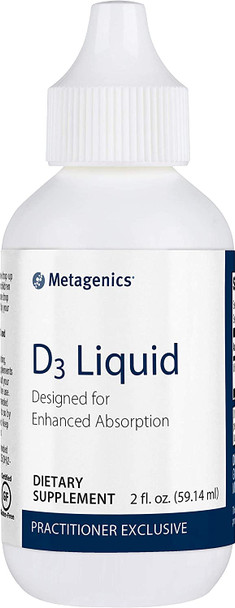 Metagenics D3 Liquid Vitamin D Supplement 2 fl. oz. Support for Bone, Cardiovascular, and Immune Health | 2,275 servings