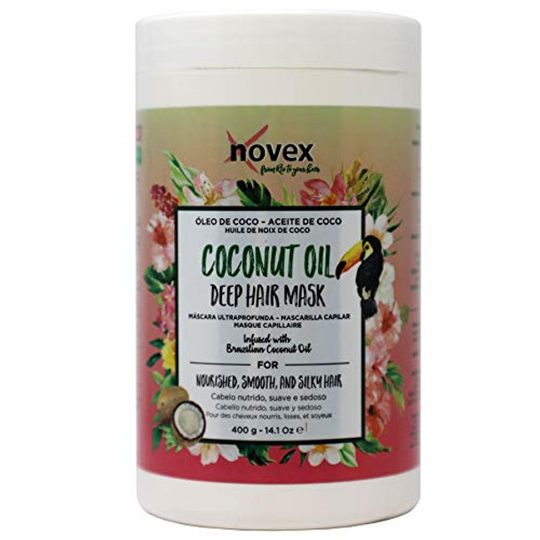 Novex Coconut Oil Hair Mask With Pure 100% Organic Coconut Oil 14 Oz Jar