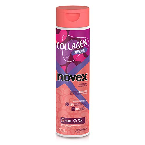 Novex Organic Collagen Infusion Conditioner For Stronger Thicker Shinier Hair - 10 Oz - Vegan Formula