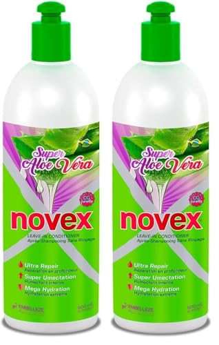 Novex Super Aloe Vera Leave In Conditioner 17.6 Oz Bottle (Pack Of 2)