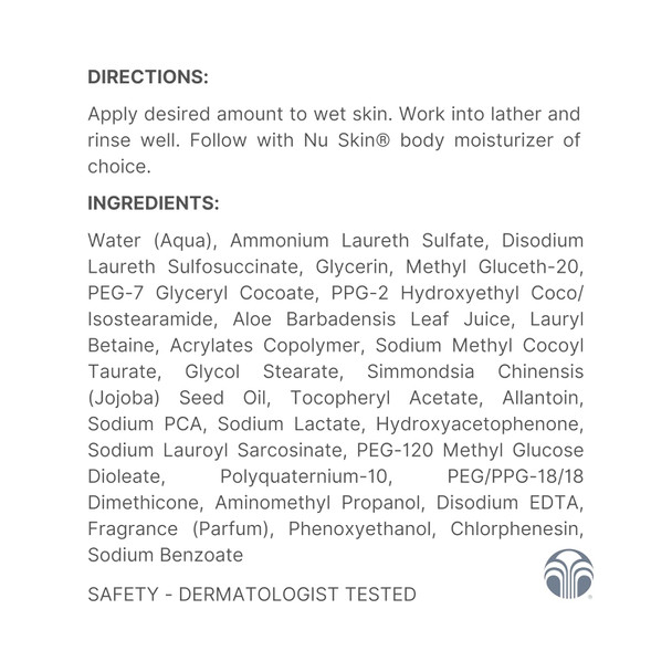 Nu Skin Liquid Body Bar Moisturizing Cleanser For Soft Refreshed Skin Gentle Body Wash With Light Invigorating Fragrance 16.9 Oz 1 Pack