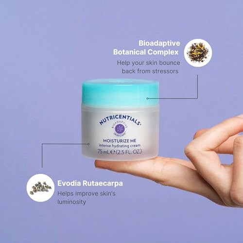 Nu Skin Moisturize Me Intense Hydrate Cream 2.5 Fl Oz - Nighttime Restoration With Bioadaptive Botanicals Aloe Pistachio Nut Oil And Vitamin E - Wake Up To Refreshed Soft Smooth Skin